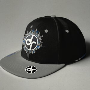 Cappello brandizzato Dance Reverse stile Baseball nero con dettagli Grigi